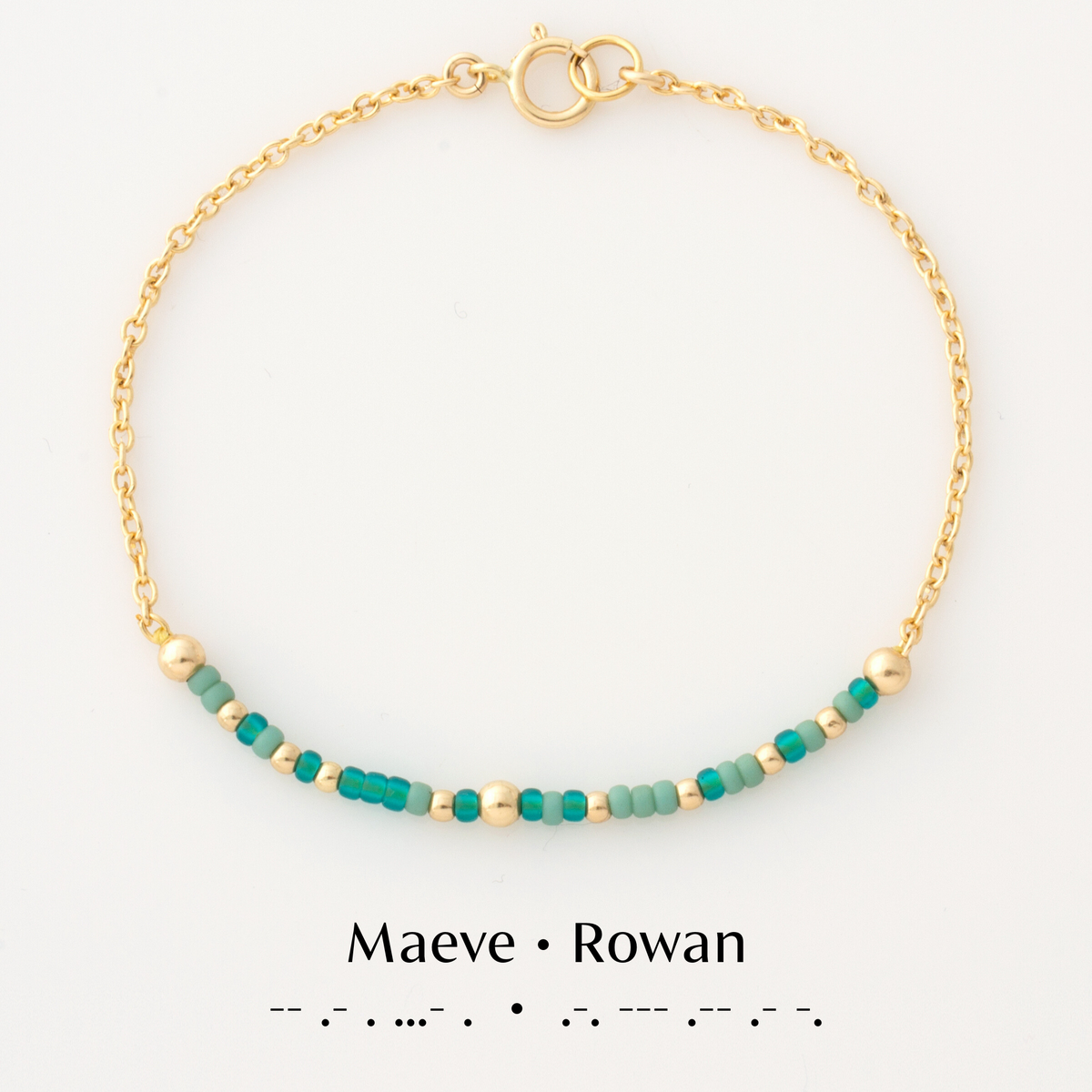 Dotted Morse Code Bracelet