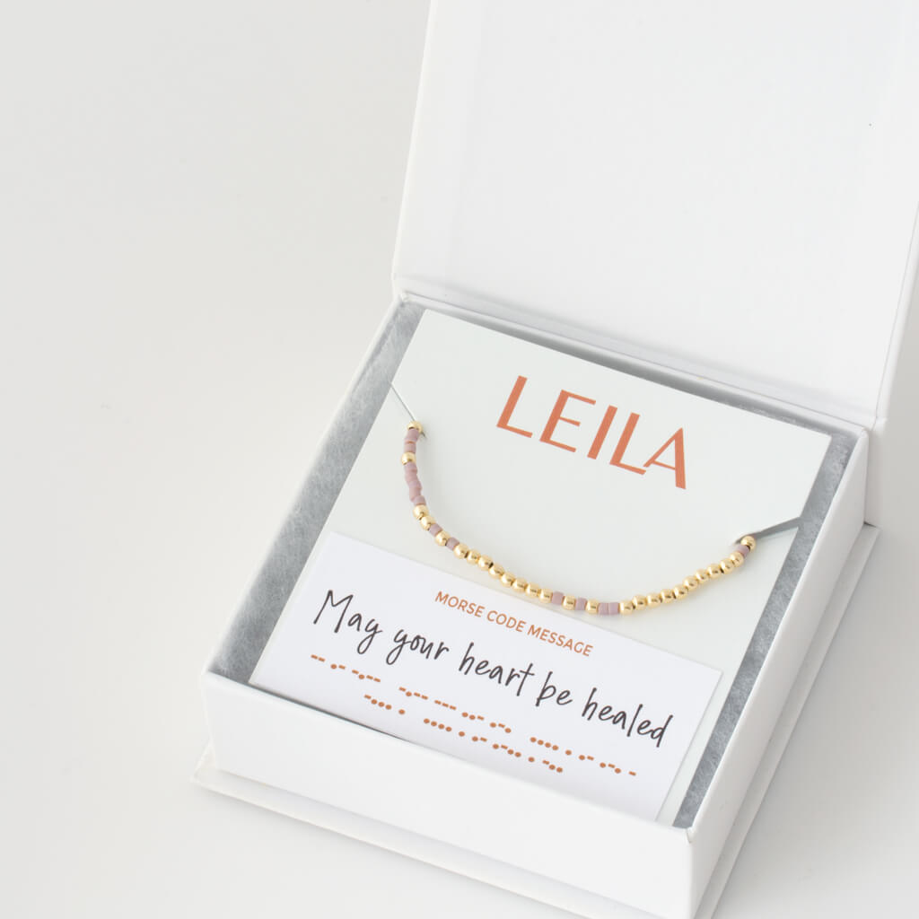 "May Your Heart Be Healed" Morse Code Bracelet