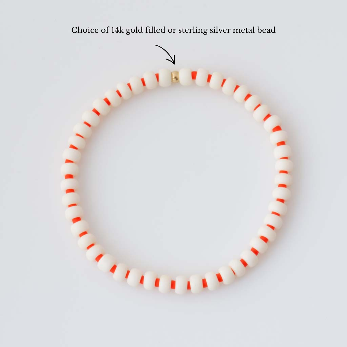 White Peek-a-Boo Bubble Bracelet