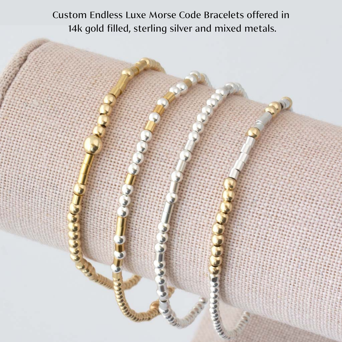 "Fuck Cancer" Endless Luxe Morse Code Bracelet