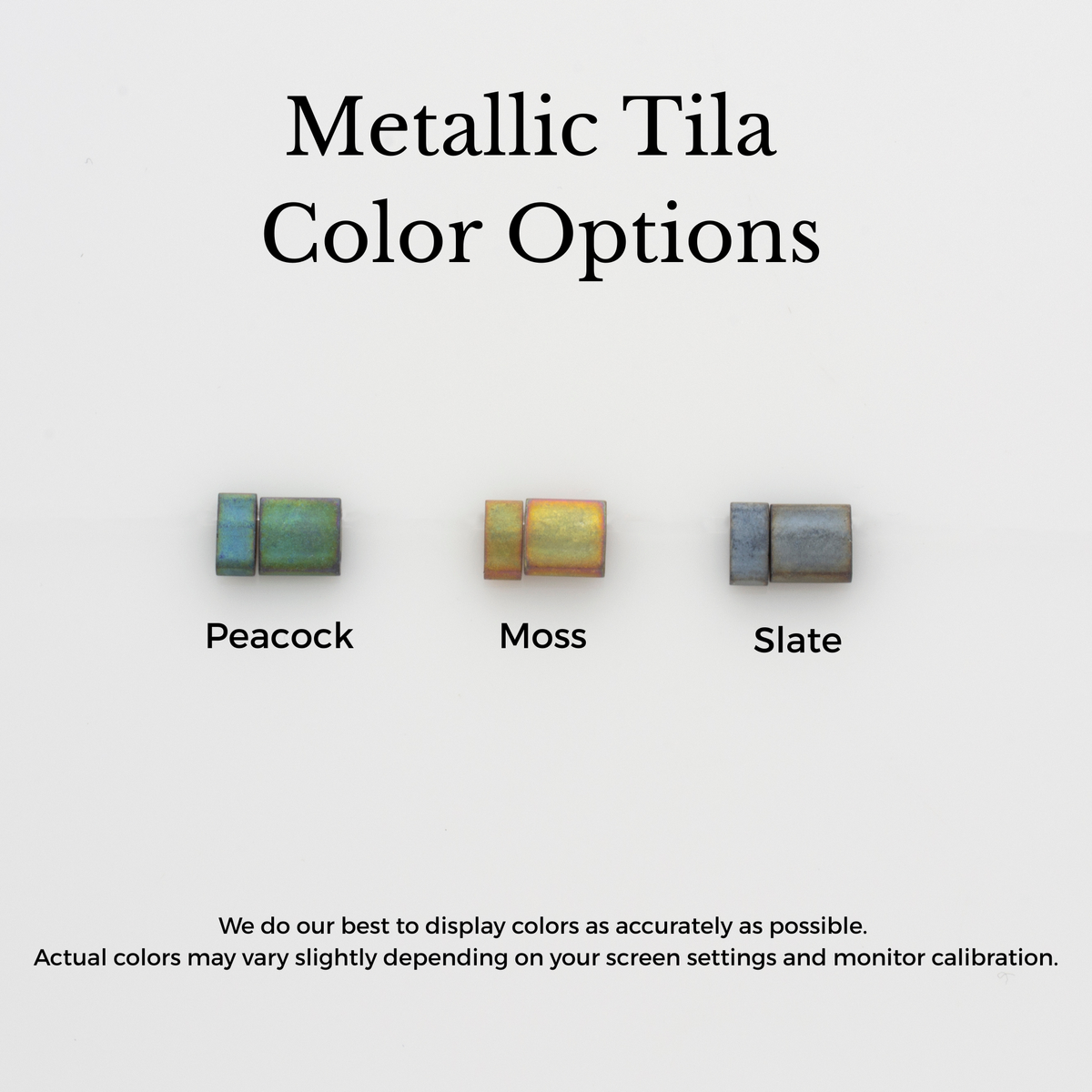 Custom Tila Morse Code Bracelet - Metallic Collection