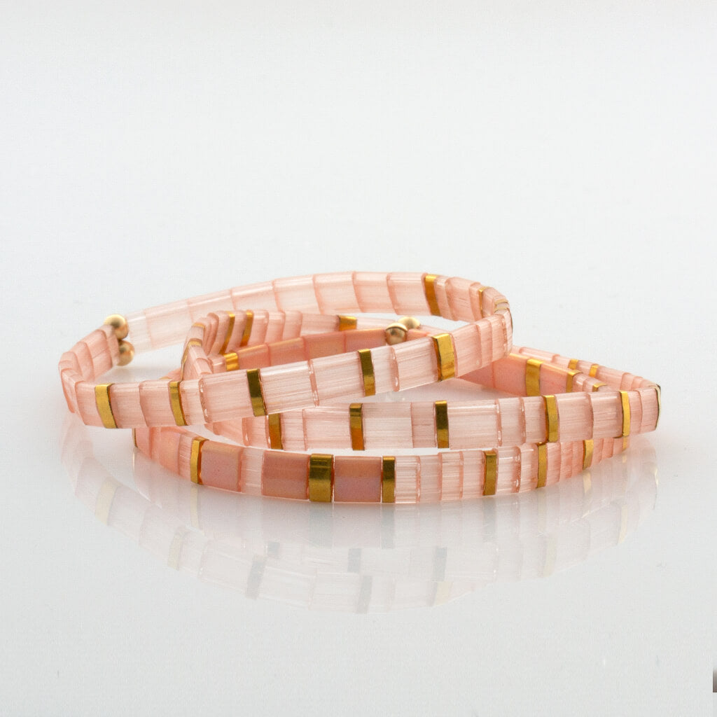 Custom Tila Morse Code Bracelet - Satin Collection