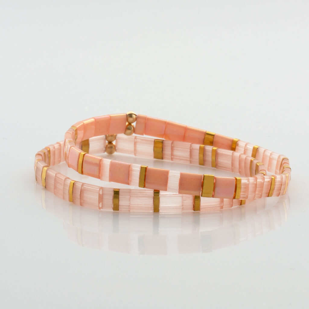 Custom Tila Morse Code Bracelet - Satin Collection