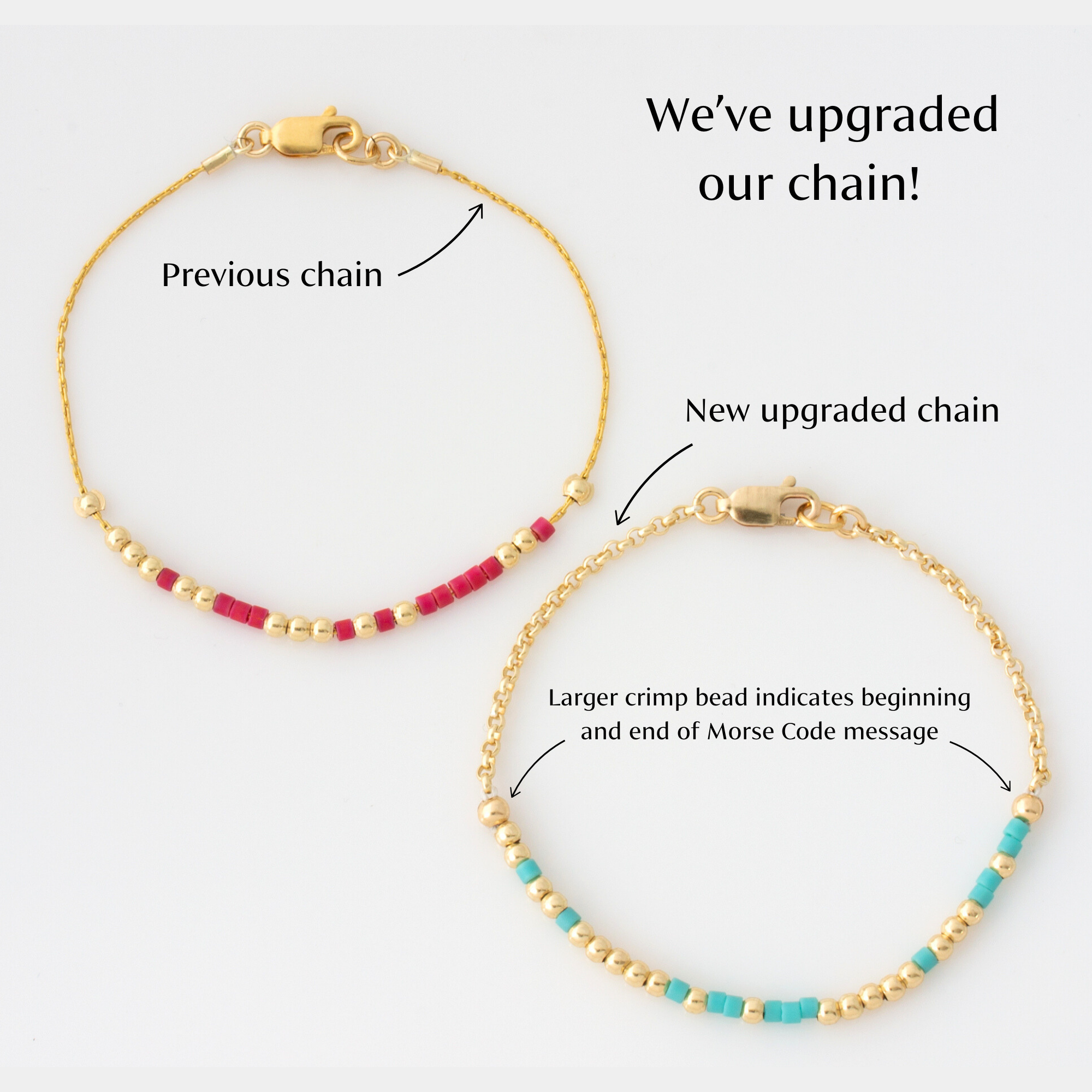 Let Them Morse Code Bracelet LEILA - Main Image