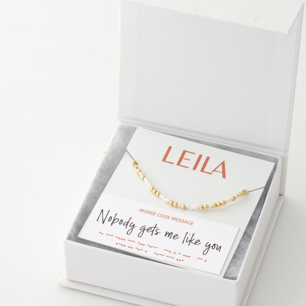 "Nobody Gets Me Like You" Morse Code Bracelet