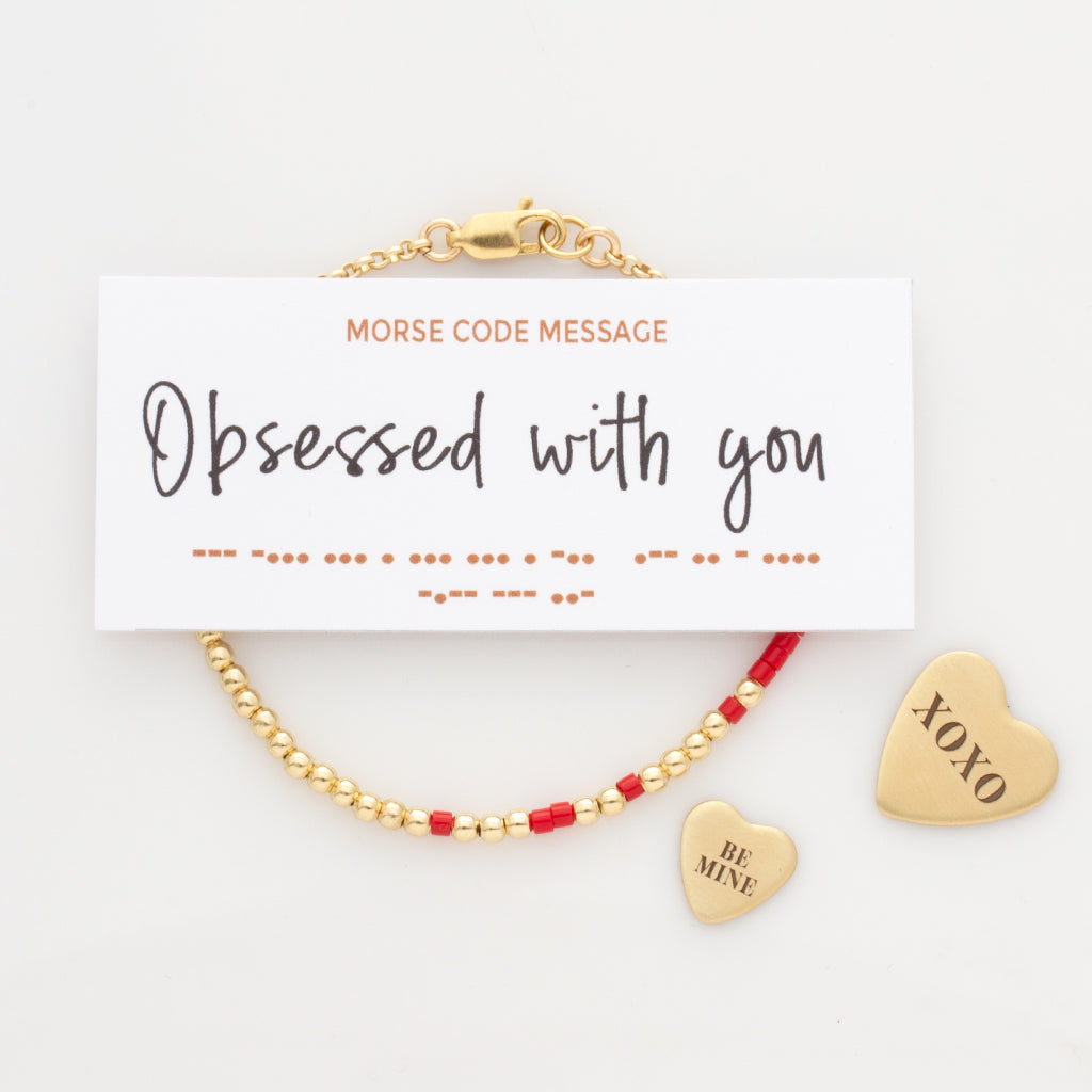 "Obsessed With You" Morse Code Bracelet