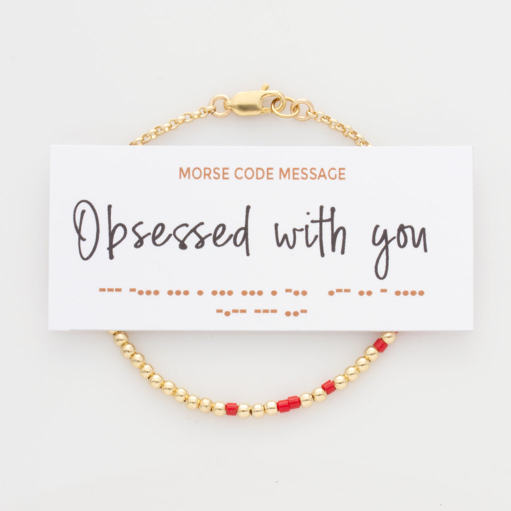 "Obsessed With You" Morse Code Bracelet
