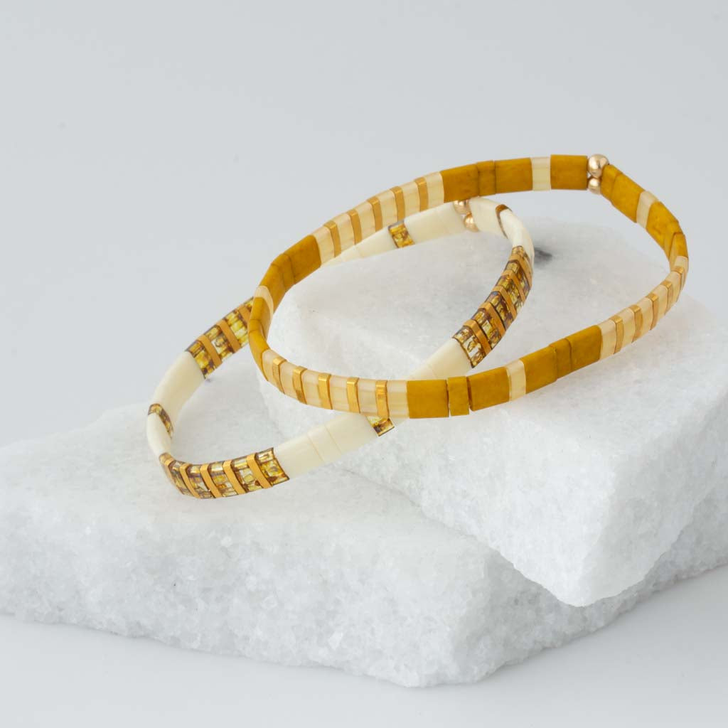 Pattern Tila Bracelet - Two-Tone Collection