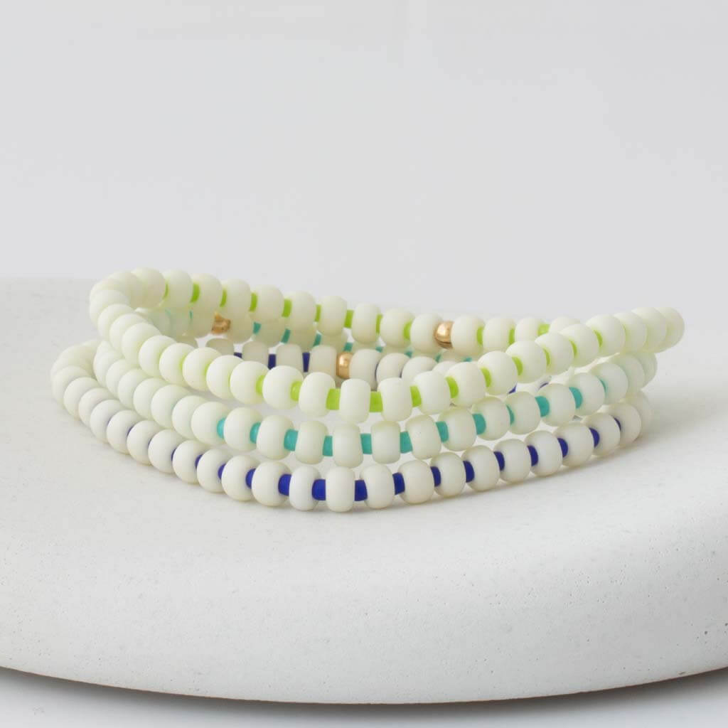 White Peek-a-Boo Bubble Bracelet