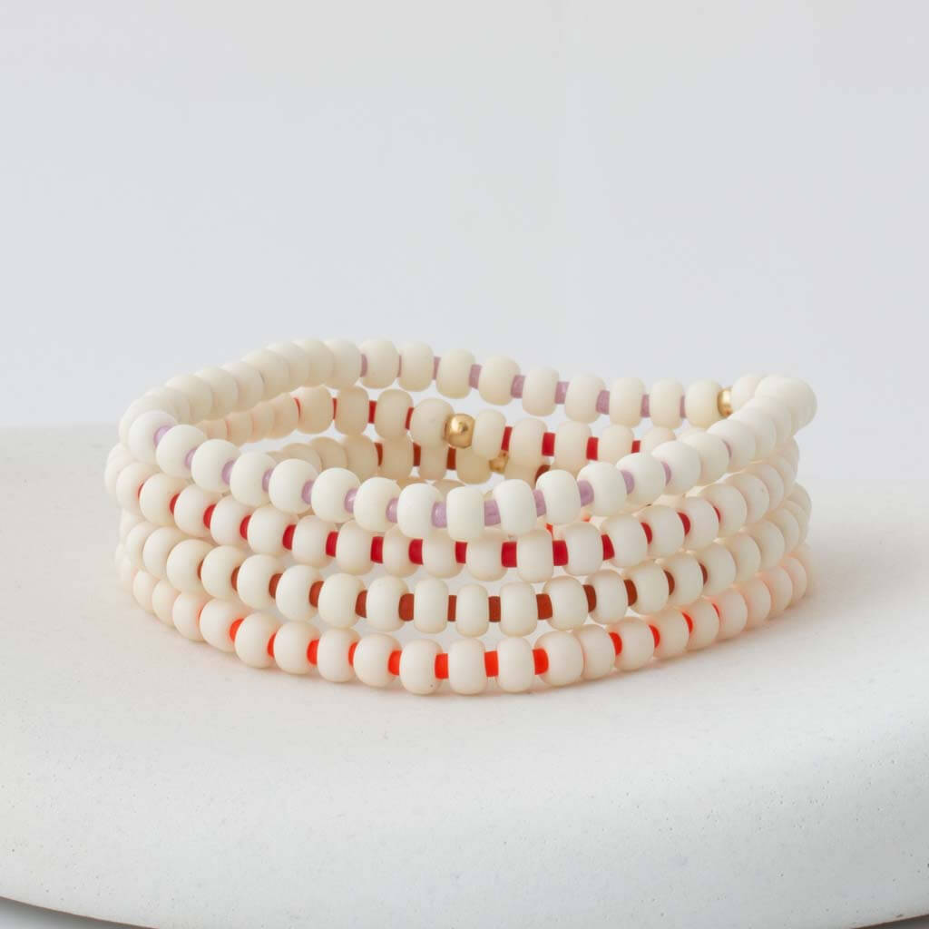 White Peek-a-Boo Bubble Bracelet