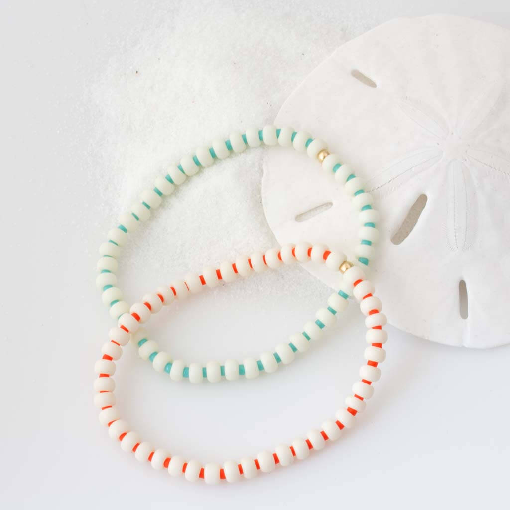White Peek-a-Boo Bubble Bracelet