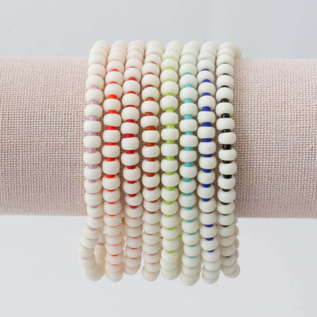 White Peek-a-Boo Bubble Bracelet