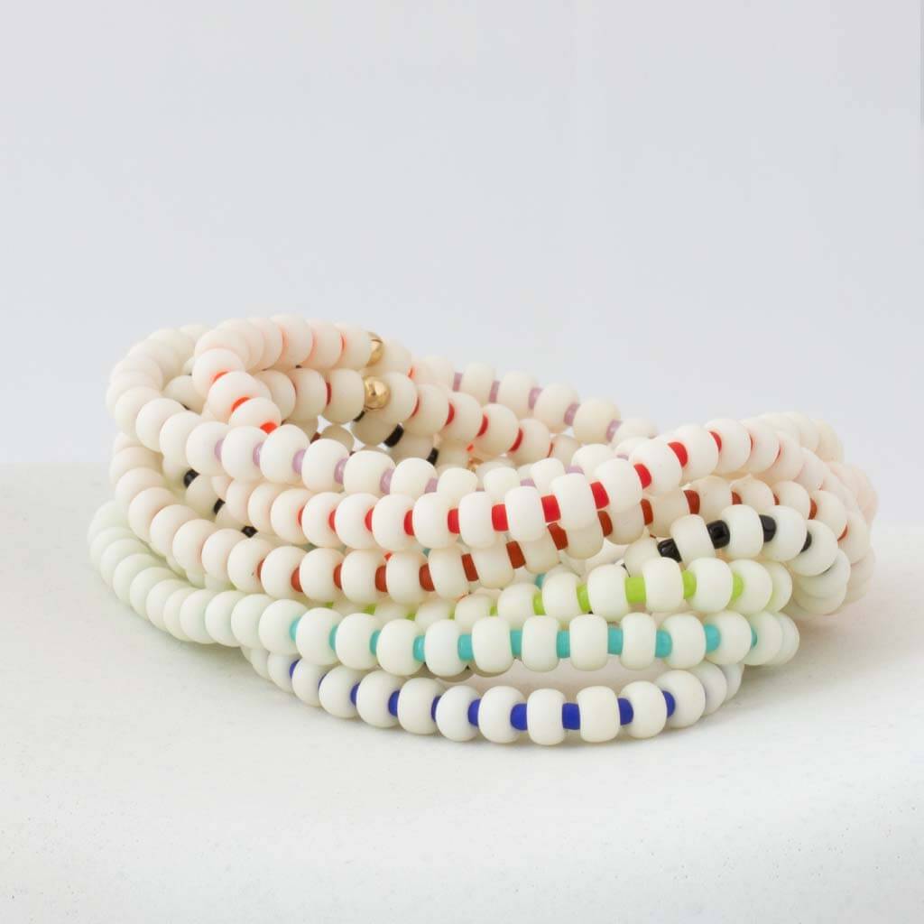 White Peek-a-Boo Bubble Bracelet