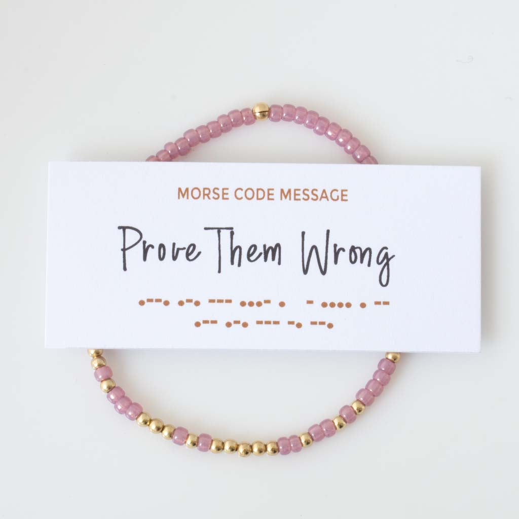 "Prove Them Wrong" Endless Morse Code Bracelet
