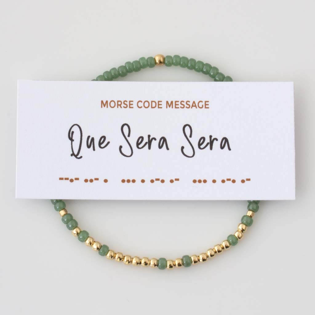 "Que Sera Sera" Endless Morse Code Bracelet