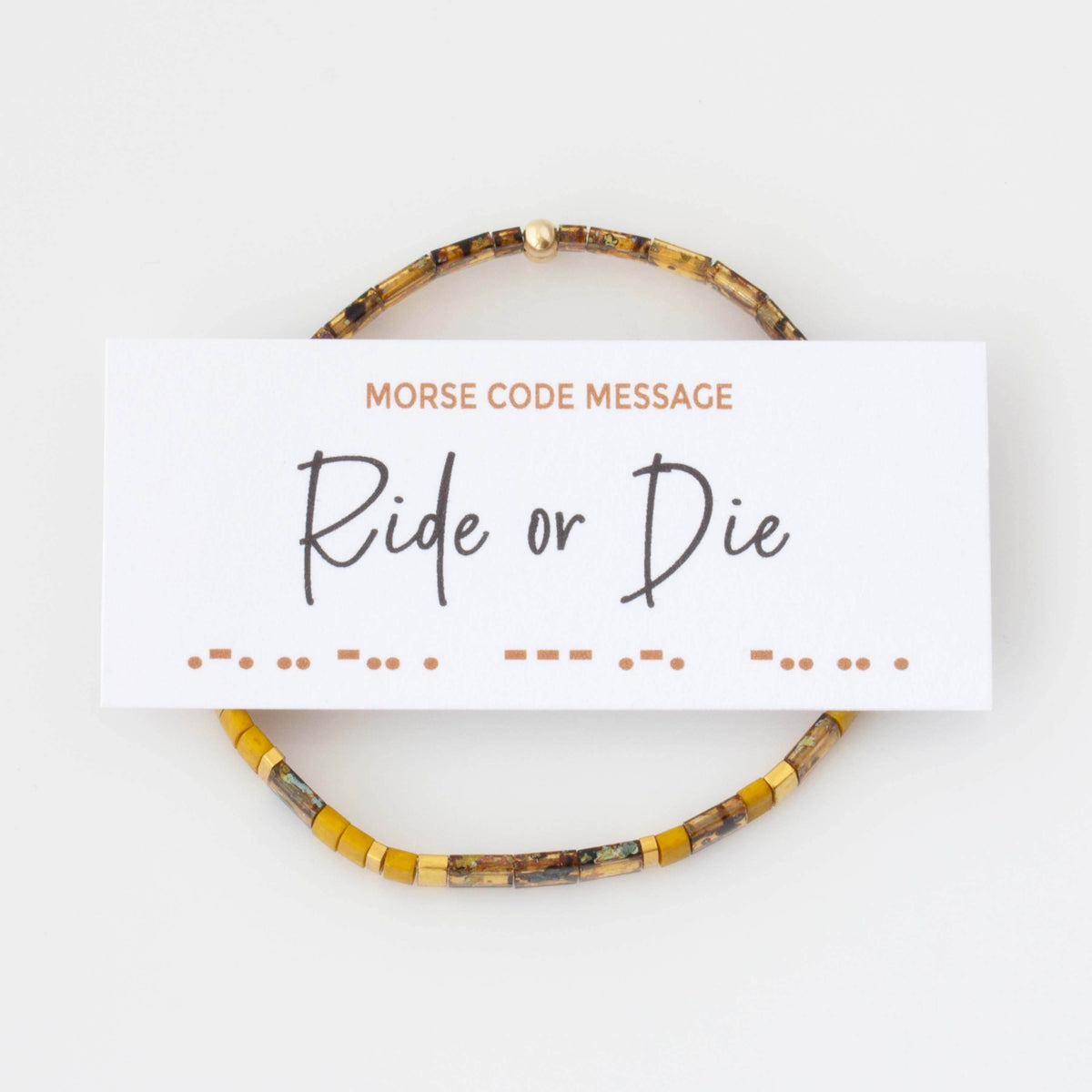 "Ride or Die" Tila Morse Code Bracelet