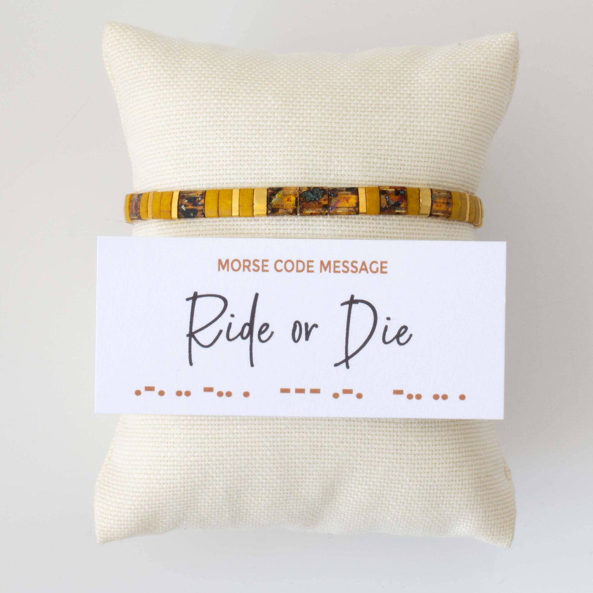 "Ride or Die" Tila Morse Code Bracelet