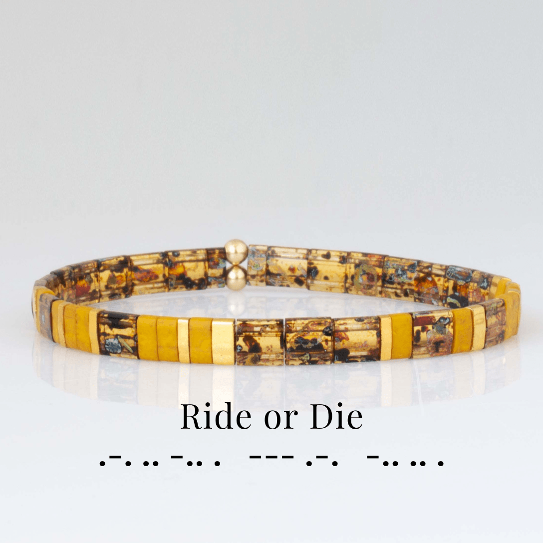 "Ride or Die" Tila Morse Code Bracelet