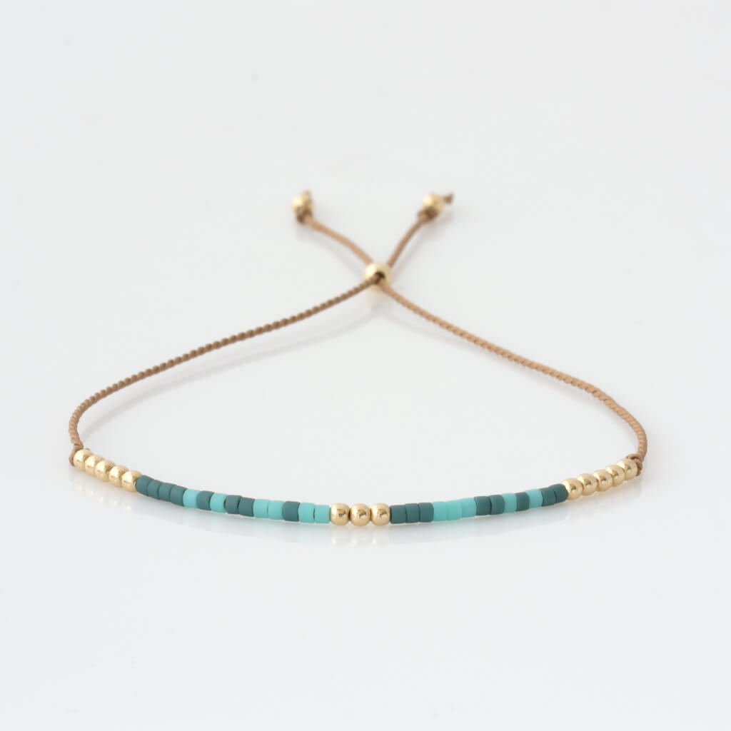 Custom Adjustable Silk Morse Code Bracelet