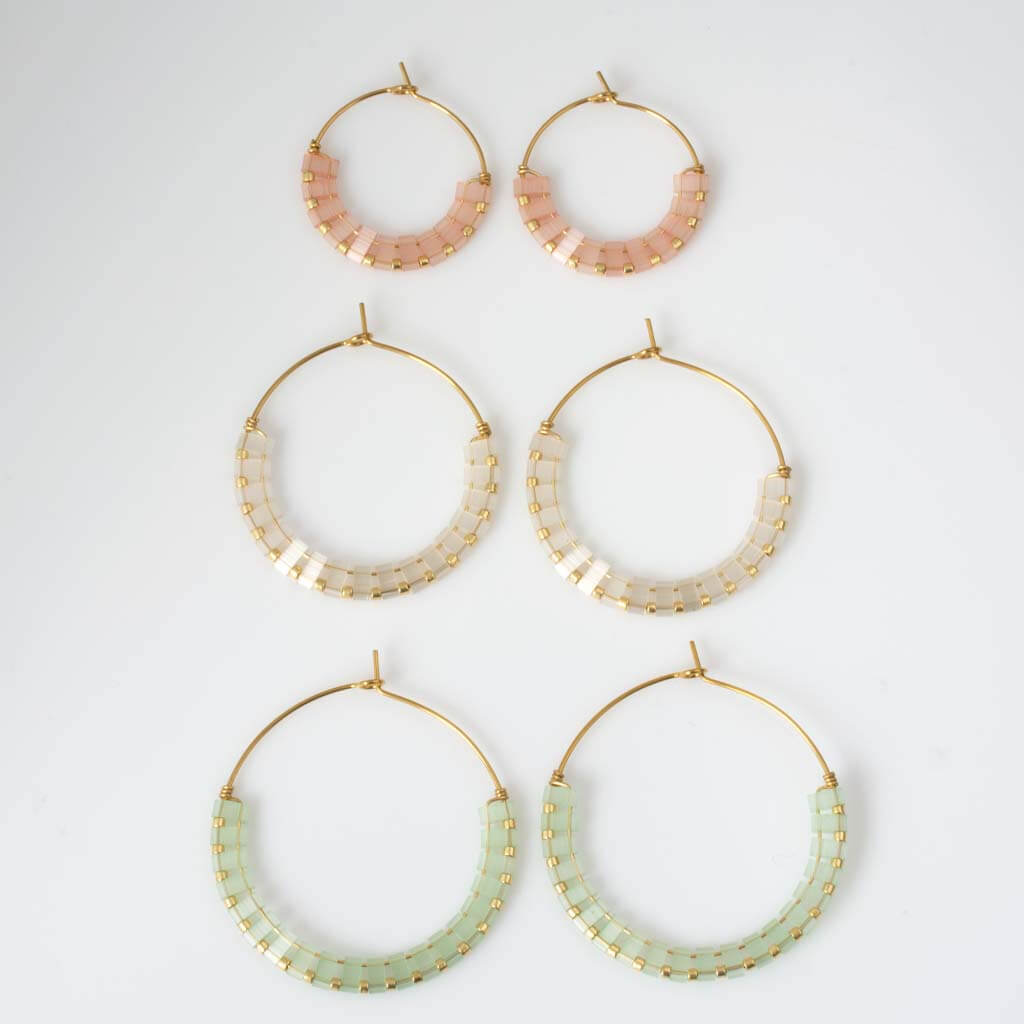 Satin Tila Hoops
