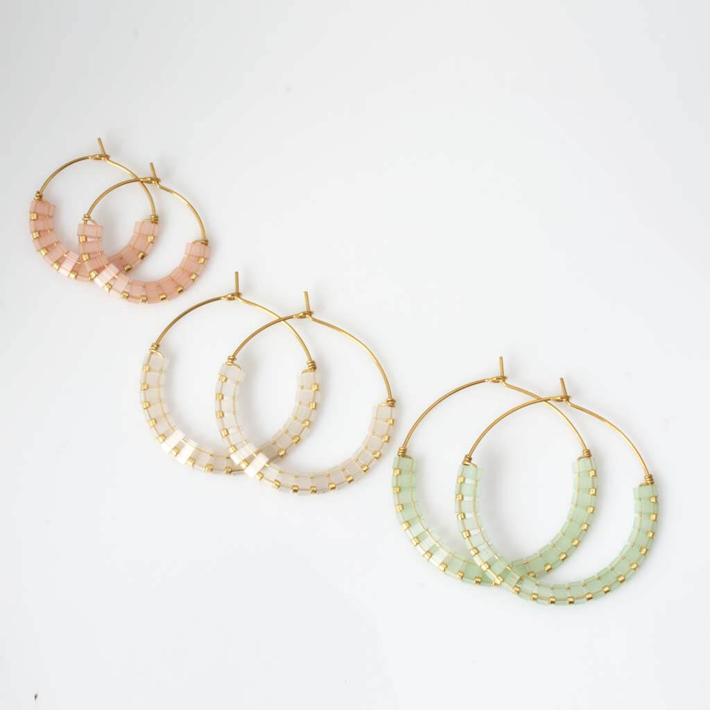 Satin Tila Hoops