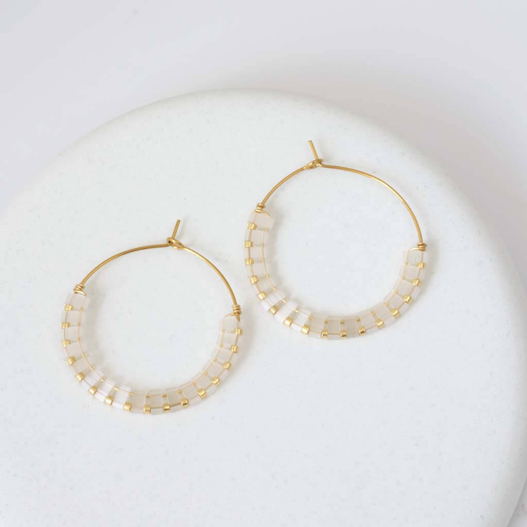 Satin Tila Hoops