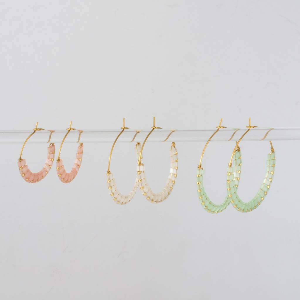 Satin Tila Hoops