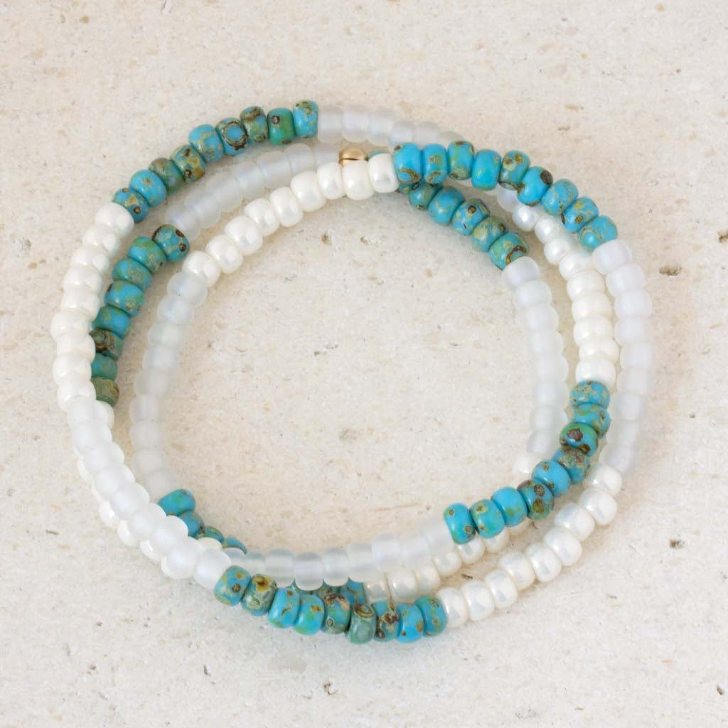 Sea Glass Bubble Wrap Bracelet