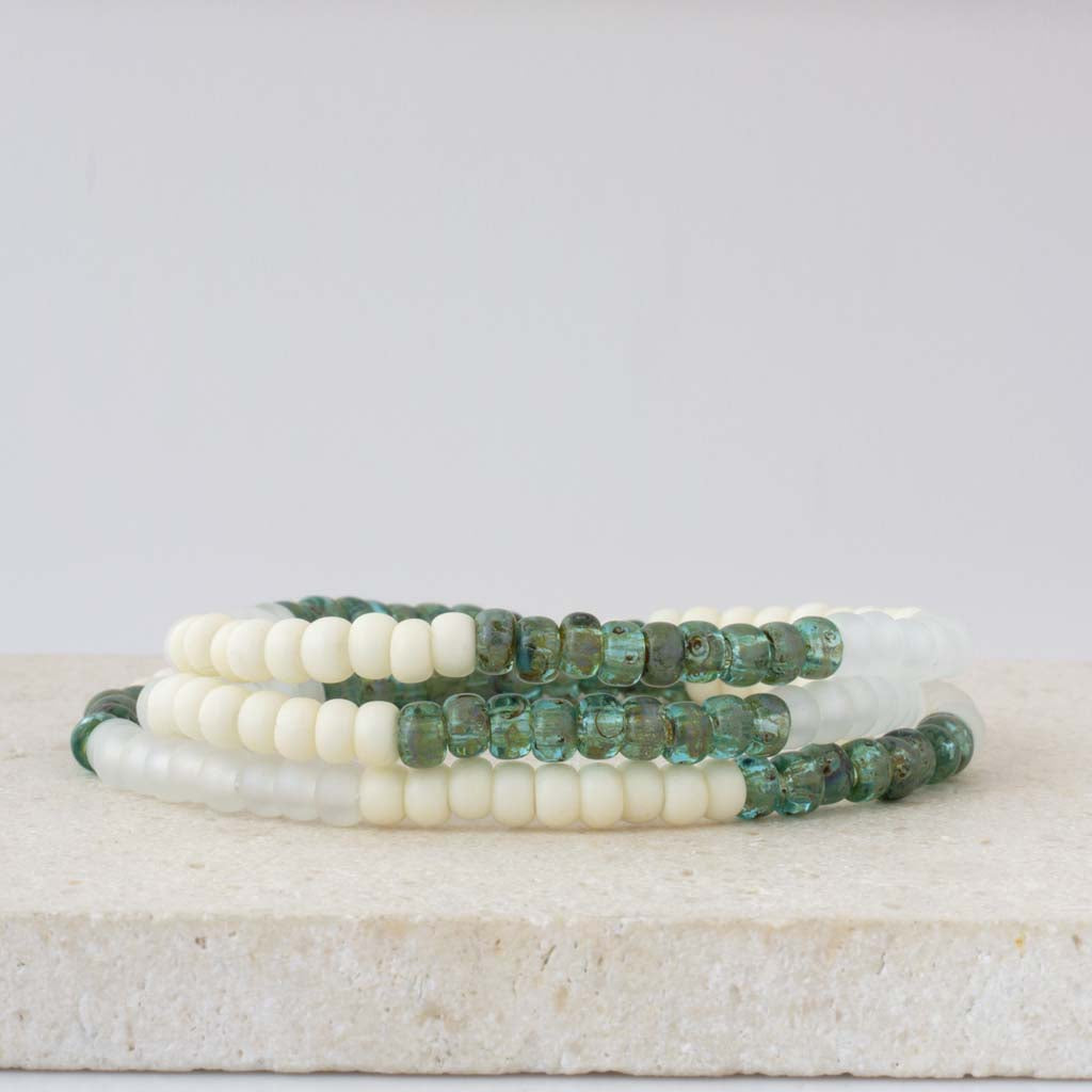 Sea Glass Bubble Wrap Bracelet