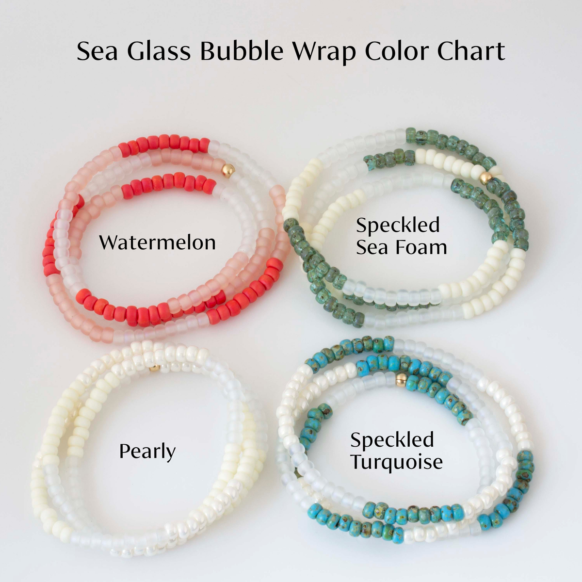 Sea Glass Bubble Wrap Bracelet