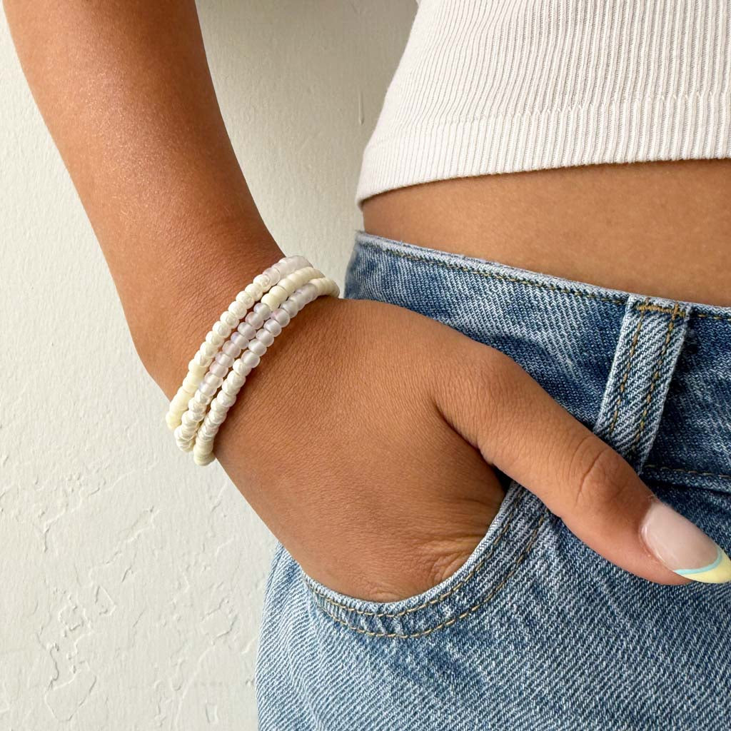 Sea Glass Bubble Wrap Bracelet