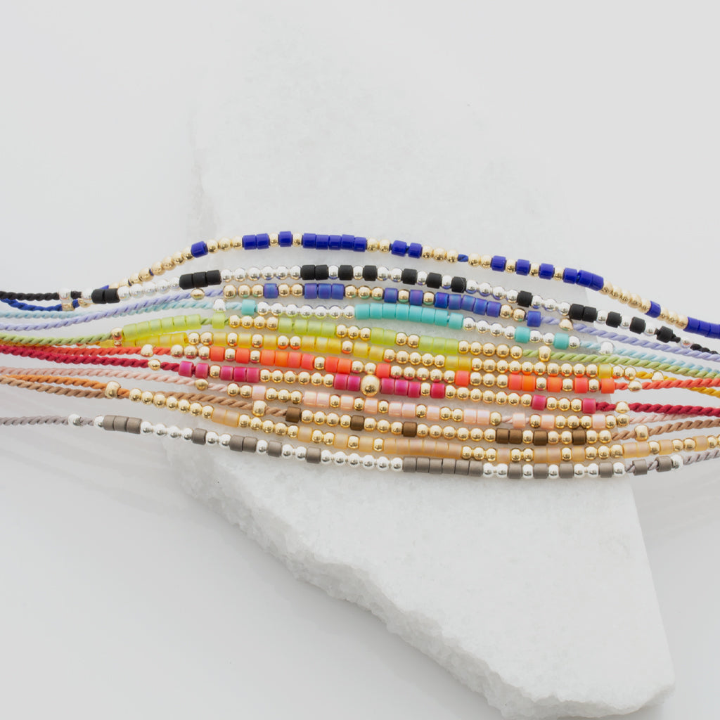 "I'd Help You Bury The Body" Silk Morse Code Bracelet