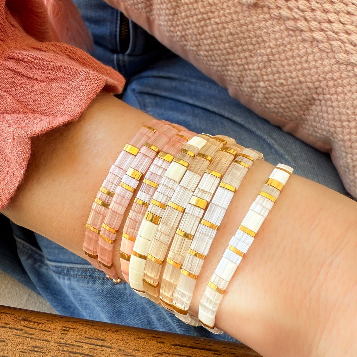 Custom Tila Morse Code Bracelet - Satin Collection
