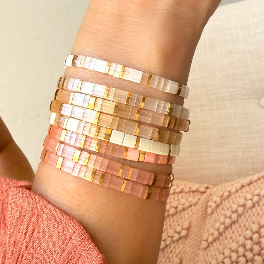 Custom Tila Morse Code Bracelet - Satin Collection