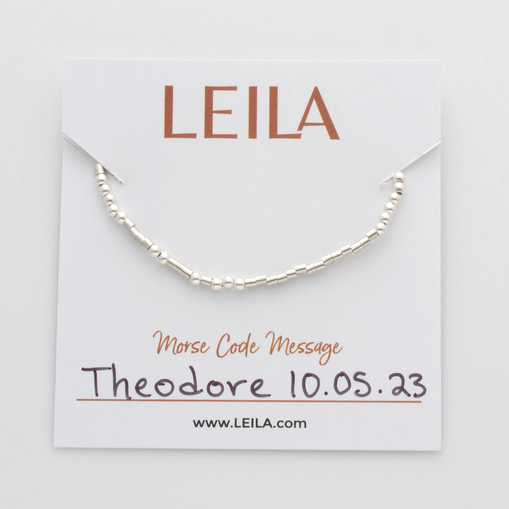 Bracciale in Argento Codice Morse | Forza: Simbolo di Resilienza Bracciale in Argento Codice Morse | Forza: Simbolo di Resilienza
