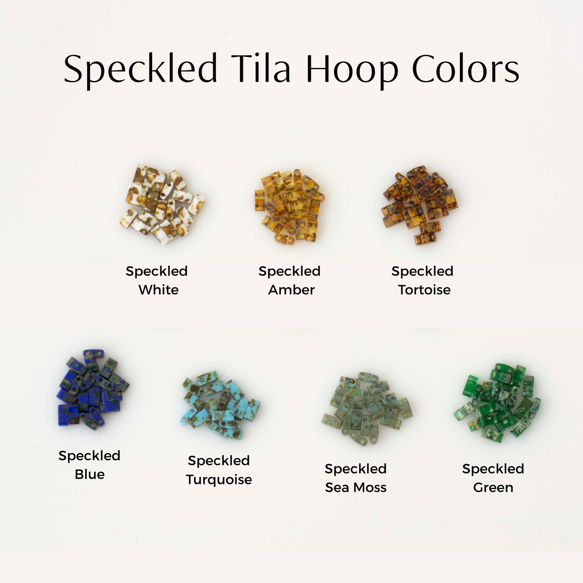 Speckled Tila Hoops