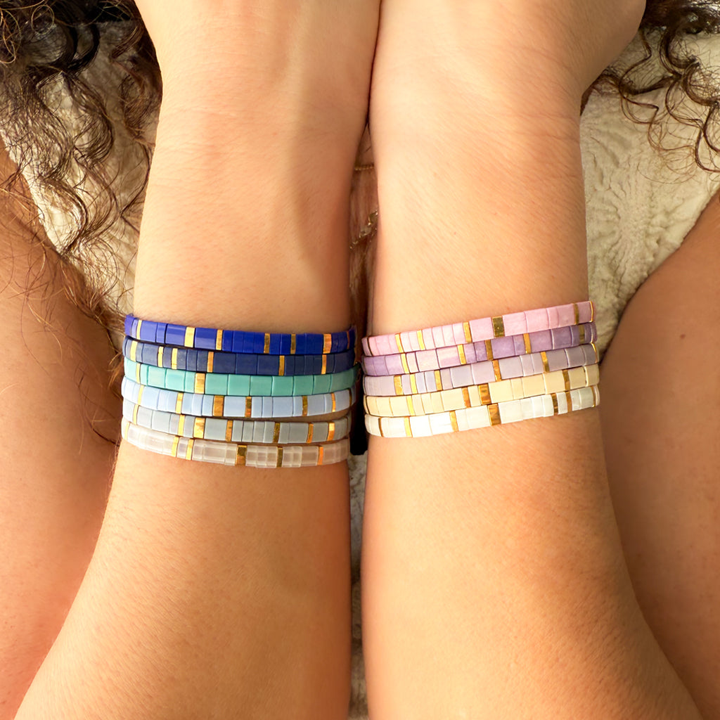 Custom Tila Morse Code Bracelet -  Solid Collection
