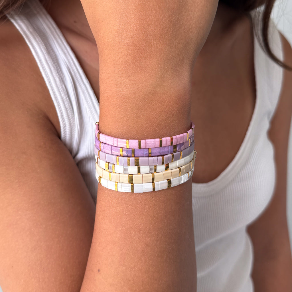 Custom Tila Morse Code Bracelet -  Solid Collection