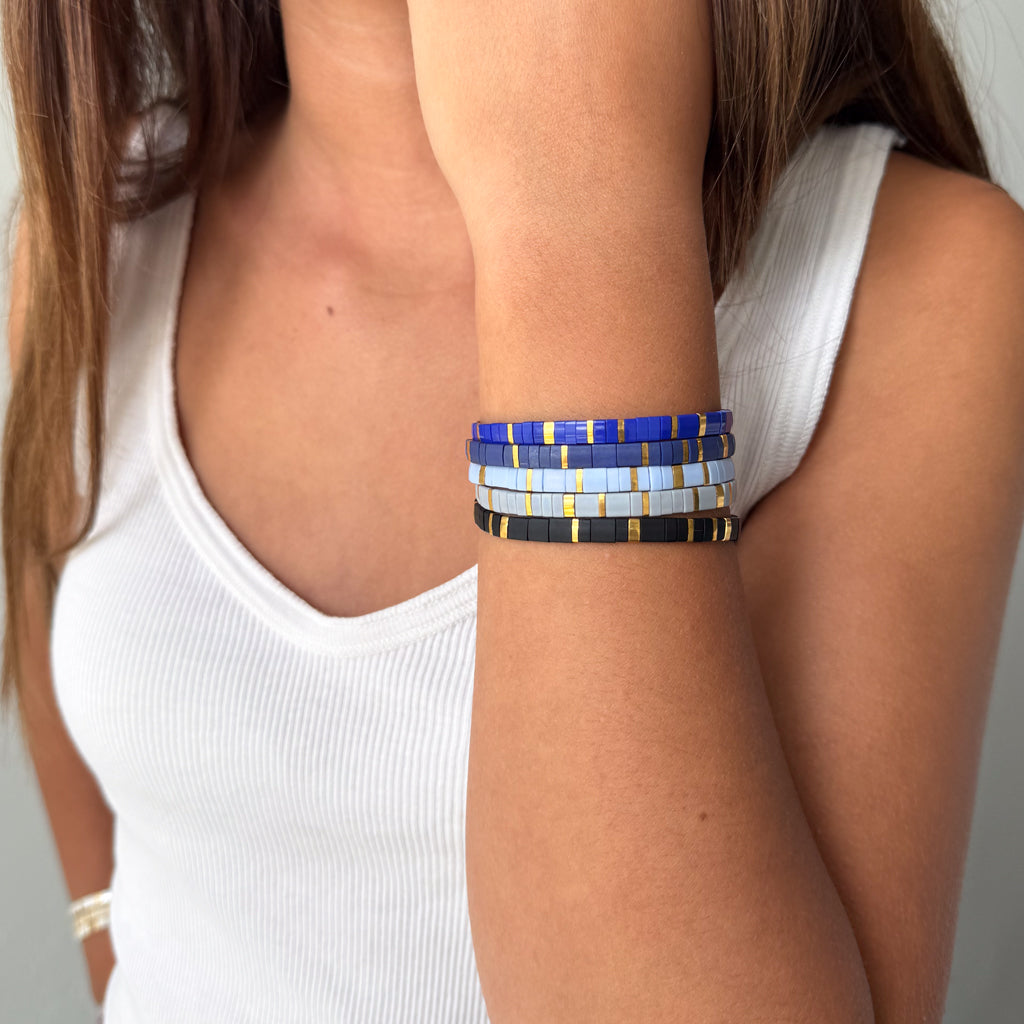 Custom Tila Morse Code Bracelet -  Solid Collection