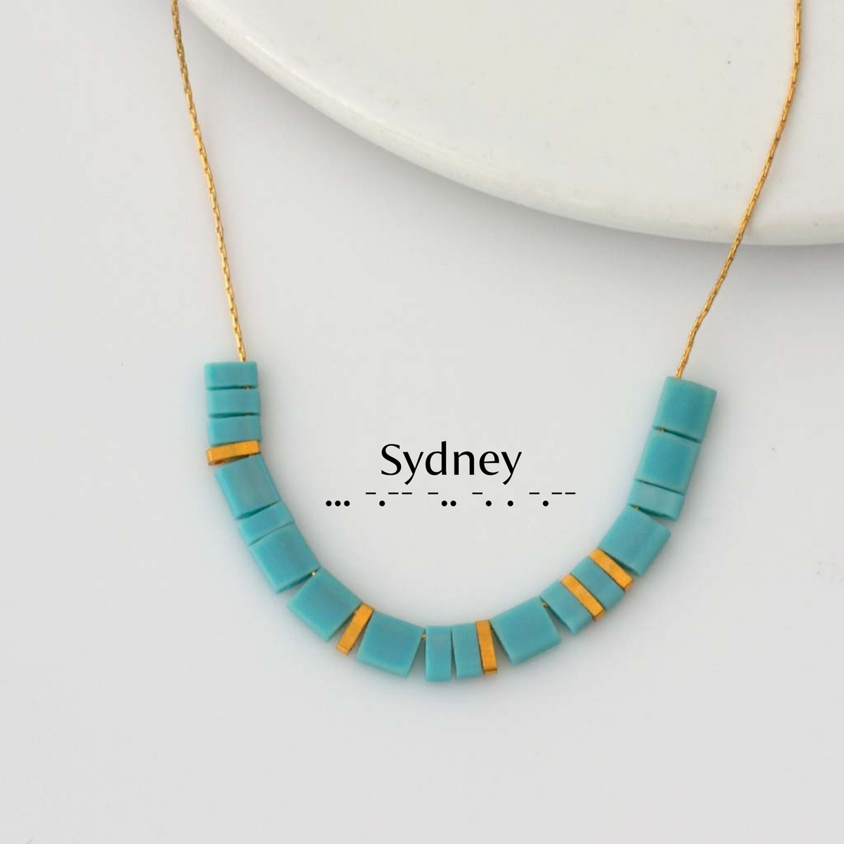 Tila Morse Code Necklace - Solid Collection