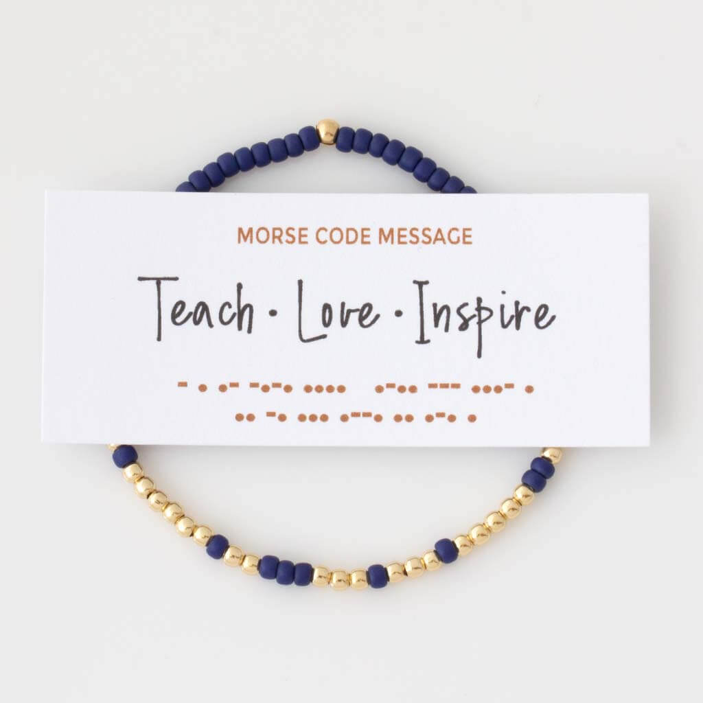 "Teach Love Inspire" Endless Morse Code Bracelet