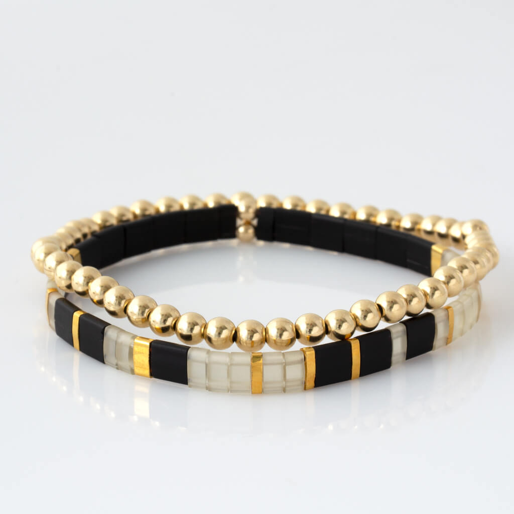 Custom Tila Morse Code Bracelet - Monotone Collection