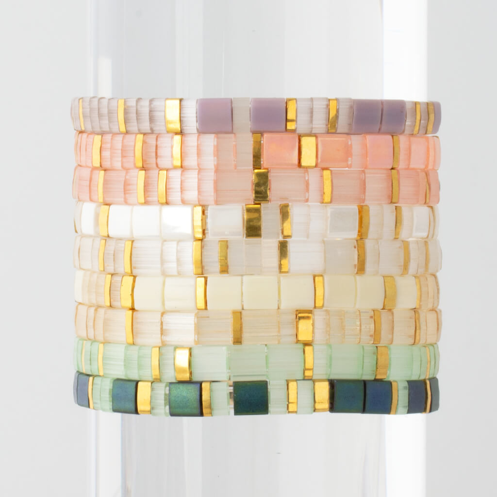 Custom Tila Morse Code Bracelet - Satin Collection
