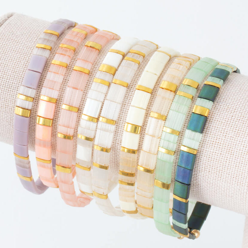 Custom Tila Morse Code Bracelet - Satin Collection