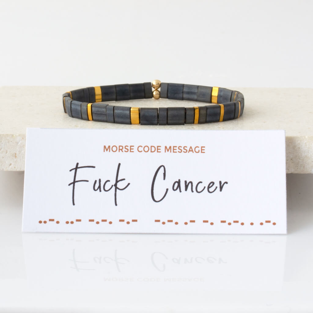 Custom Tila Morse Code Bracelet - Metallic Collection