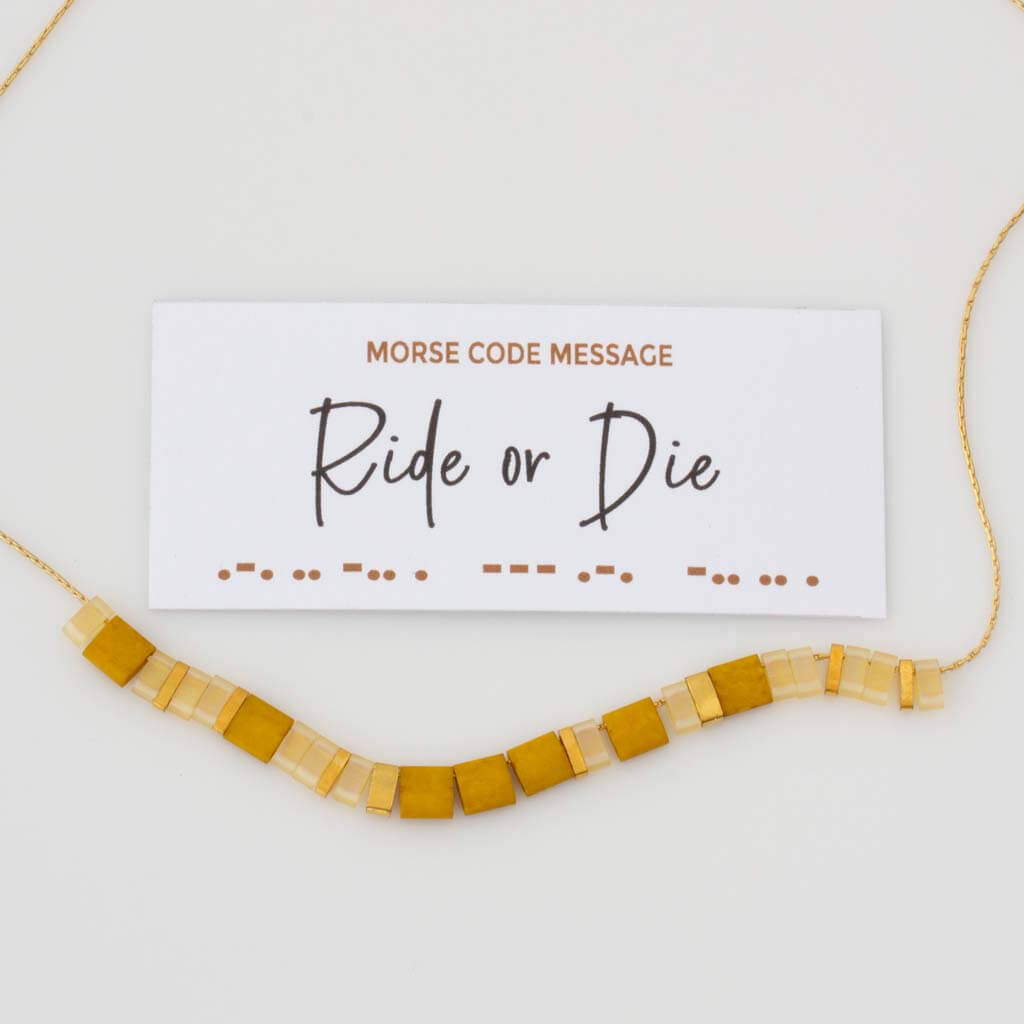 Tila Morse Code Necklace - Monotone Collection