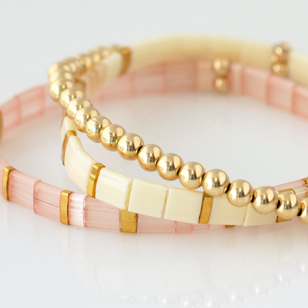 Custom Tila Morse Code Bracelet - Satin Collection