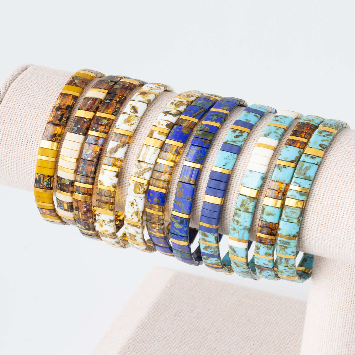 Custom Tila Morse Code Bracelet - Speckled Collection