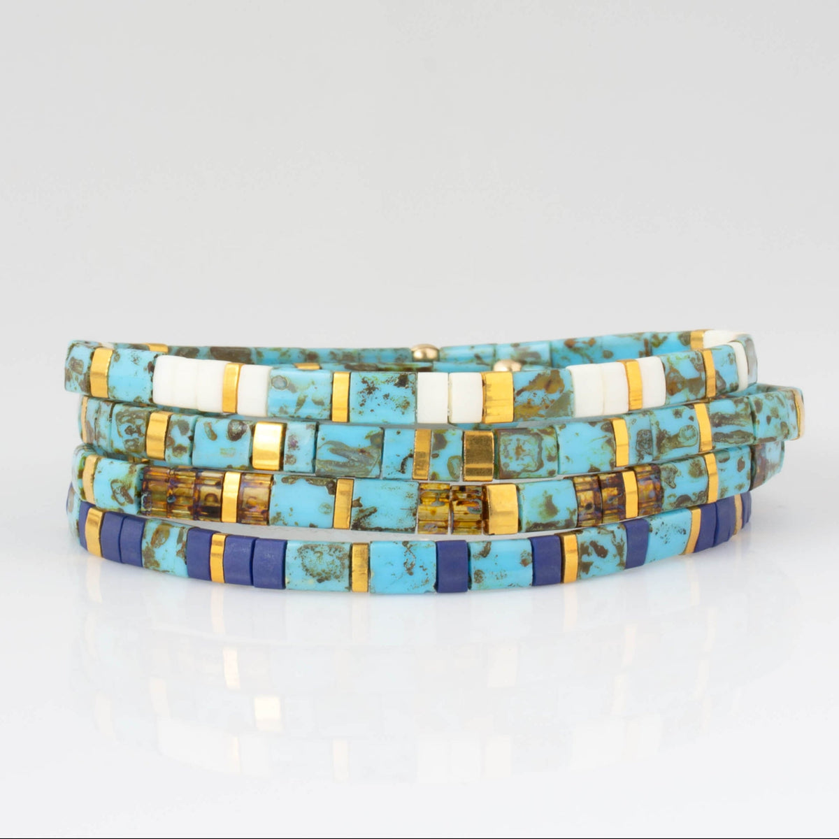 Custom Tila Morse Code Bracelet - Speckled Collection