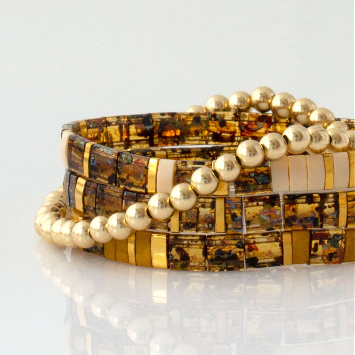 Custom Tila Morse Code Bracelet - Speckled Collection